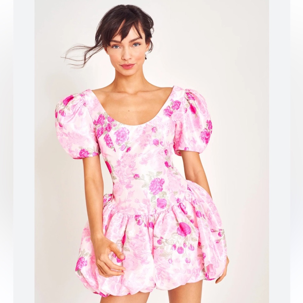 TAKING OFFERS LoveShackFancy Nelisia Dress in Pink Ivy